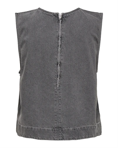 Only - Dorsi Denim Top - Medium Grey Denim